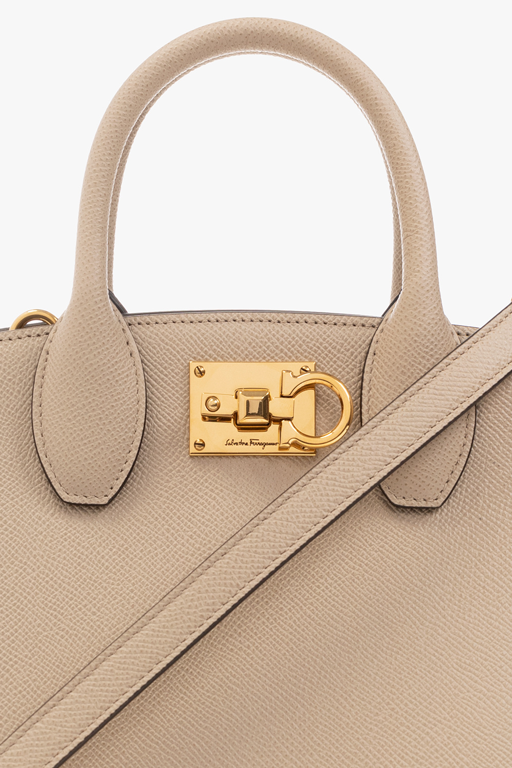 Beige Studio Box Mini shoulder bag FERRAGAMO Vitkac Germany